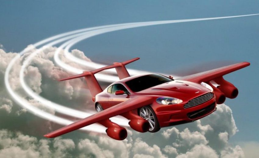 carros voadores (ilustração)